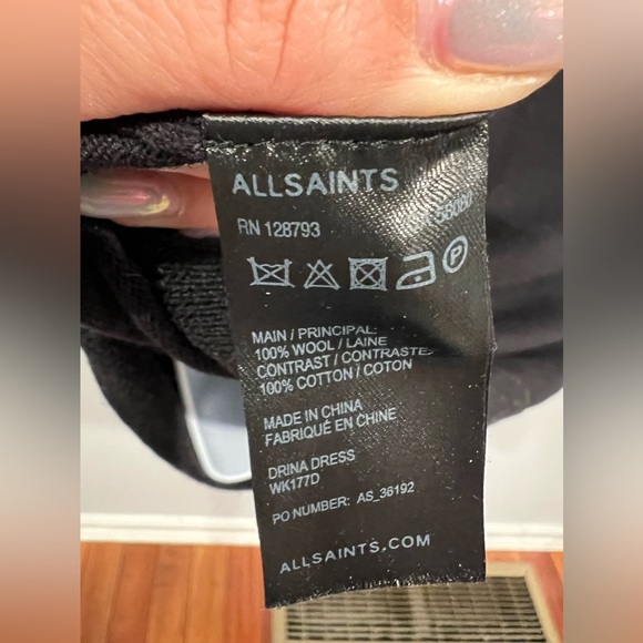 NWT All Saints Drina wrap sexy wool Dress - Picture 12 of 15